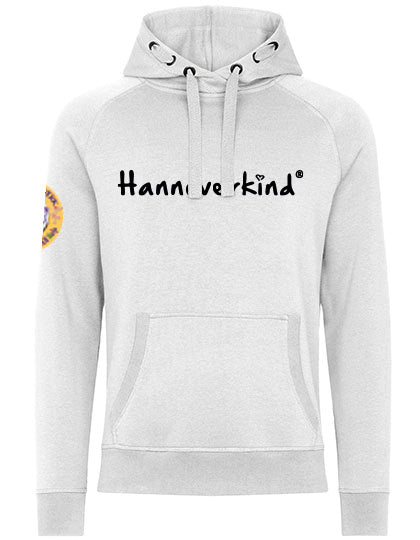 weißer Kapuzenpullover
